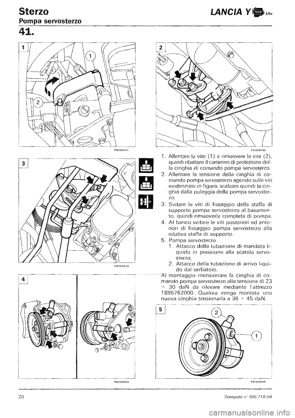 LANCIA Y 1997 Service Repair Manual LANCIA Y 1997 Service Repair Manual