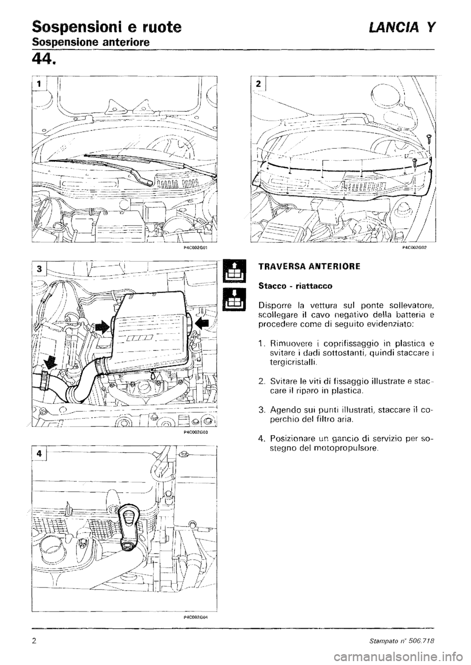 LANCIA Y 1997 Service Repair Manual LANCIA Y 1997 Service Repair Manual
