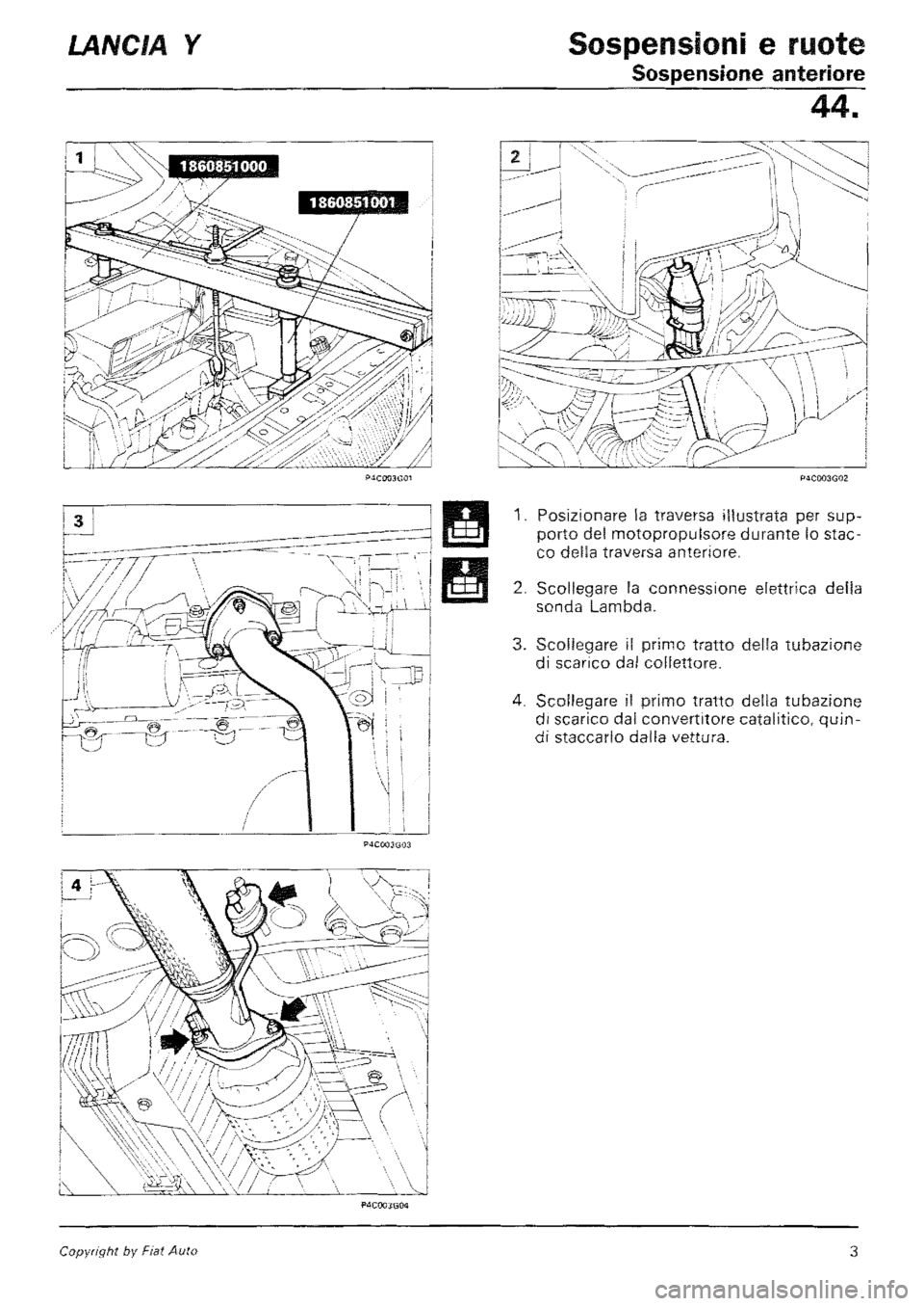 LANCIA Y 1997 Service Repair Manual LANCIA Y 1997 Service Repair Manual
