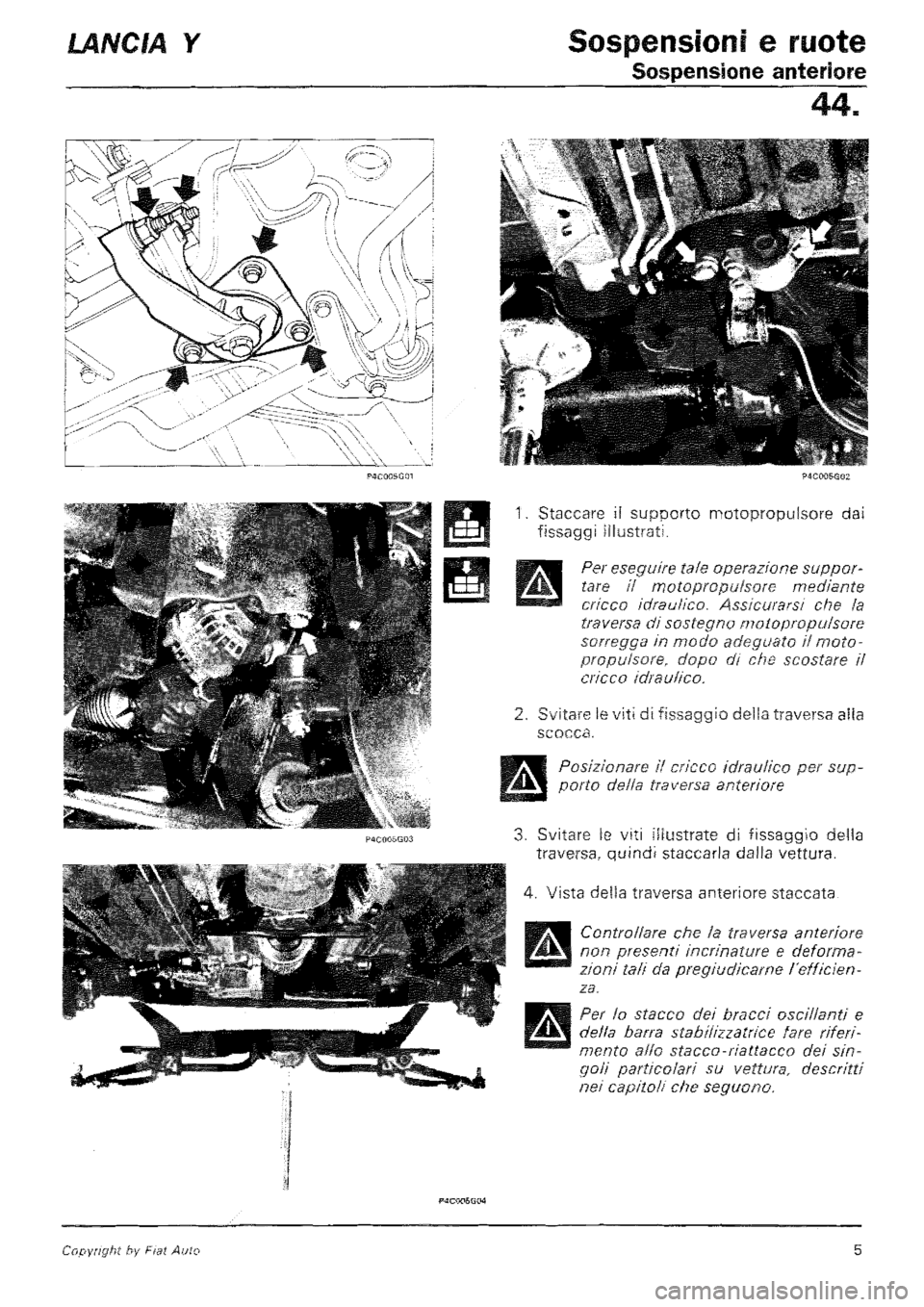 LANCIA Y 1997 Service Repair Manual LANCIA Y 1997 Service Repair Manual
