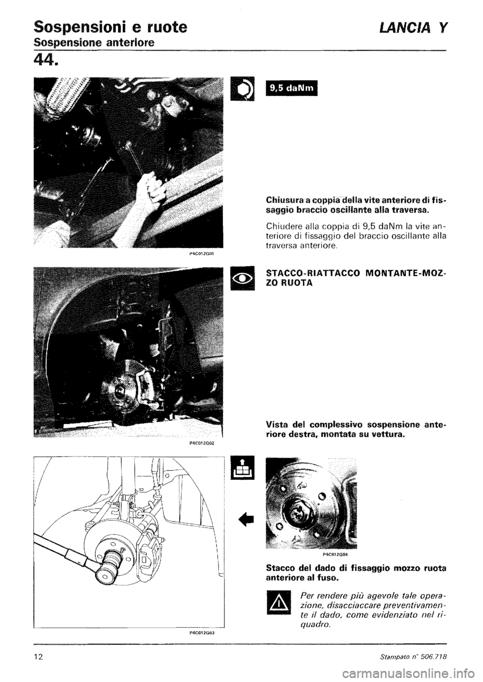 LANCIA Y 1997 Service Repair Manual LANCIA Y 1997 Service Repair Manual
