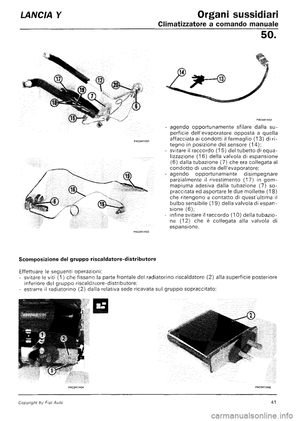 LANCIA Y 1997 Service Repair Manual LANCIA Y 1997 Service Repair Manual