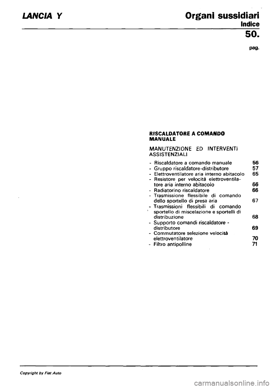 LANCIA Y 1997 Service Repair Manual LANCIA Y 1997 Service Repair Manual