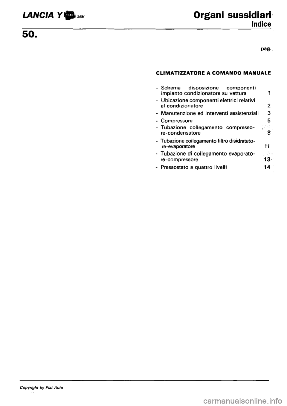 LANCIA Y 1997 Service Repair Manual LANCIA Y 1997 Service Repair Manual