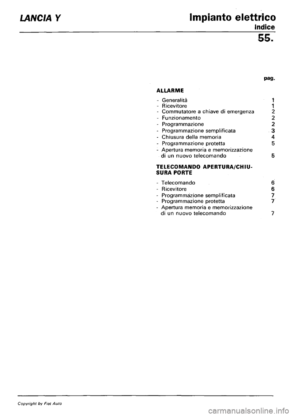 LANCIA Y 1997 Service Repair Manual LANCIA Y 1997 Service Repair Manual