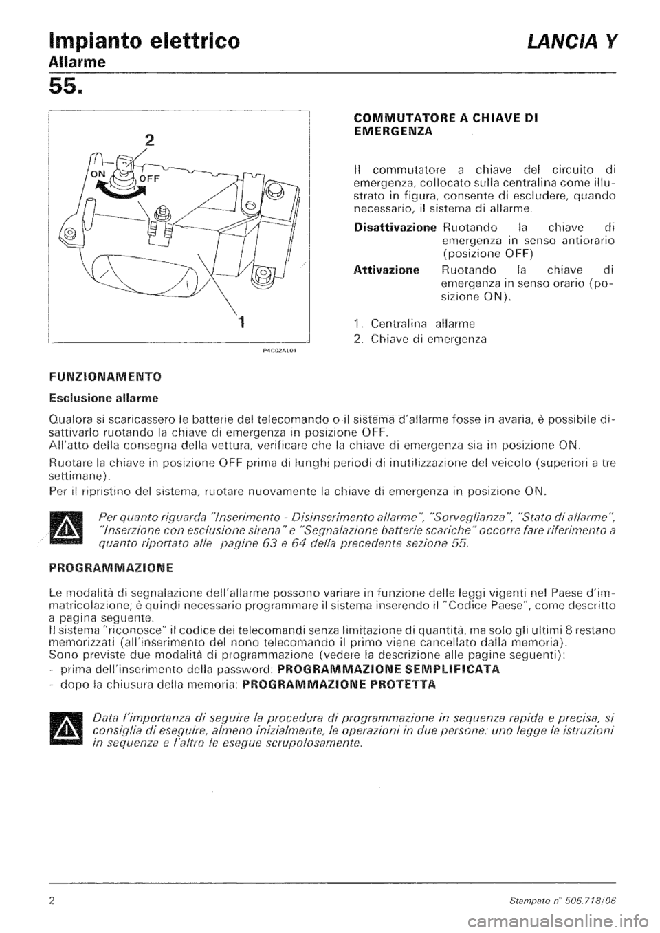 LANCIA Y 1997 Service Repair Manual LANCIA Y 1997 Service Repair Manual