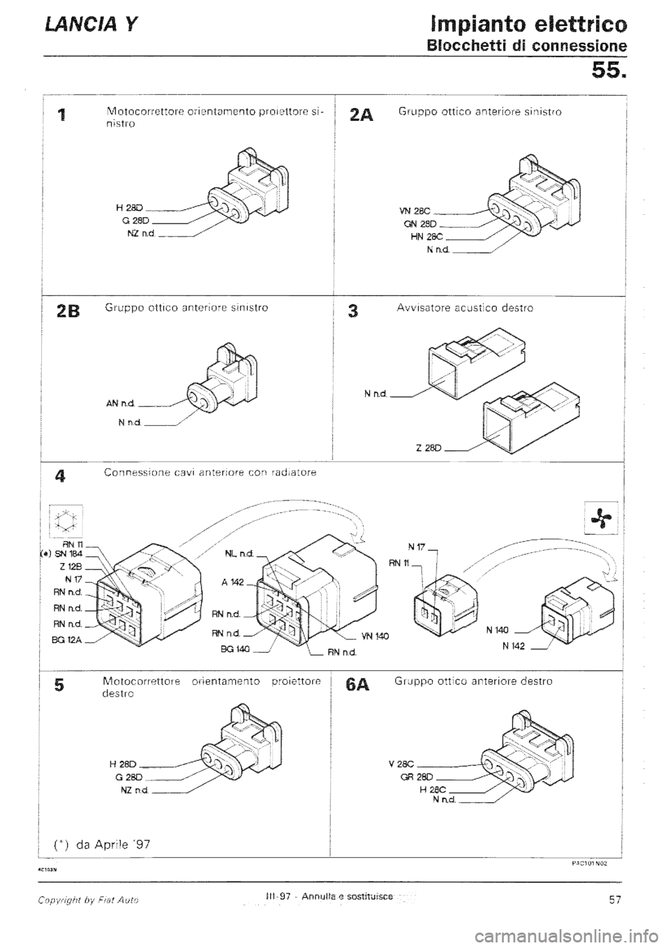 LANCIA Y 1997 Service Repair Manual LANCIA Y 1997 Service Repair Manual