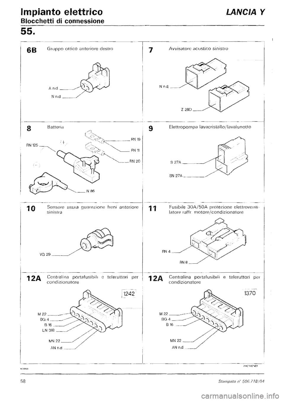 LANCIA Y 1997 Service Repair Manual LANCIA Y 1997 Service Repair Manual