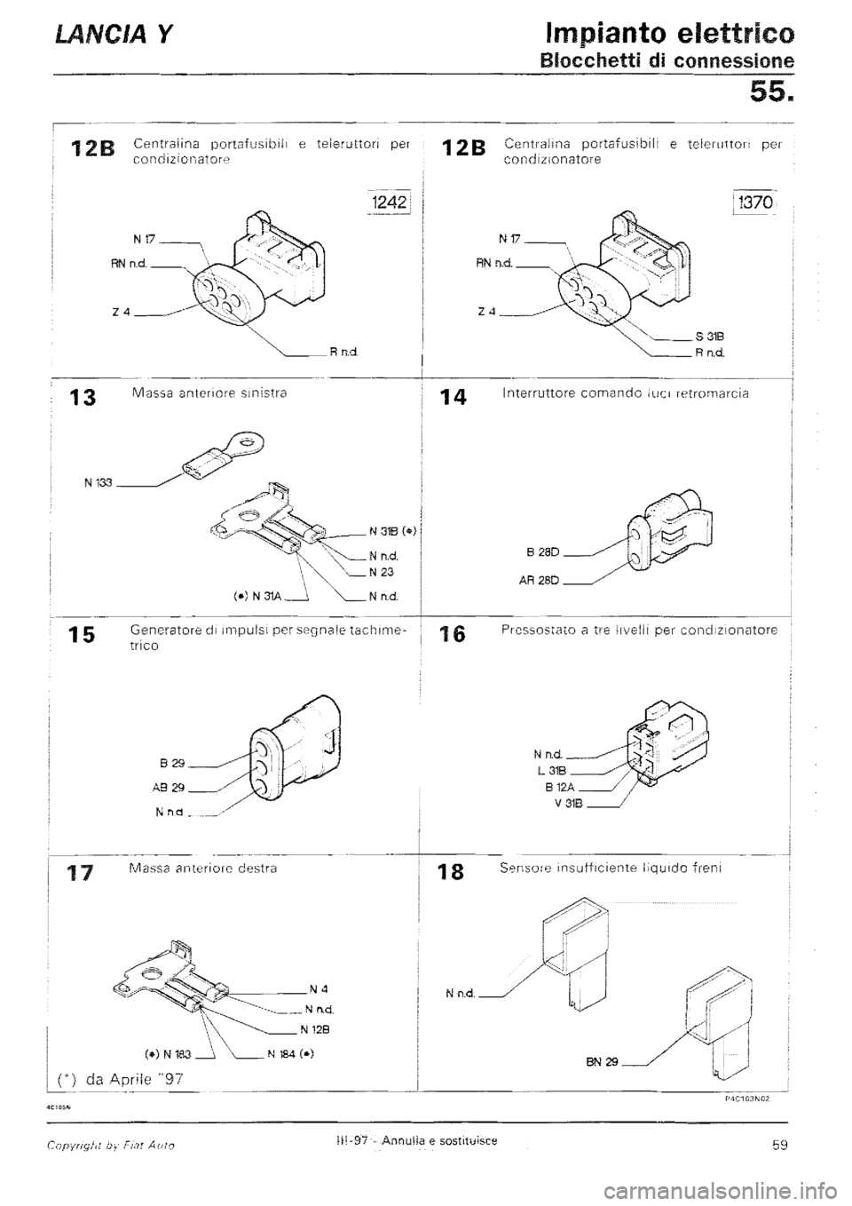 LANCIA Y 1997 Service Repair Manual LANCIA Y 1997 Service Repair Manual