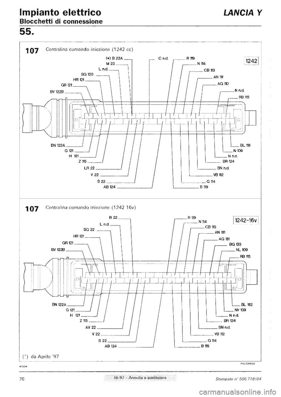 LANCIA Y 1997 Service Repair Manual LANCIA Y 1997 Service Repair Manual