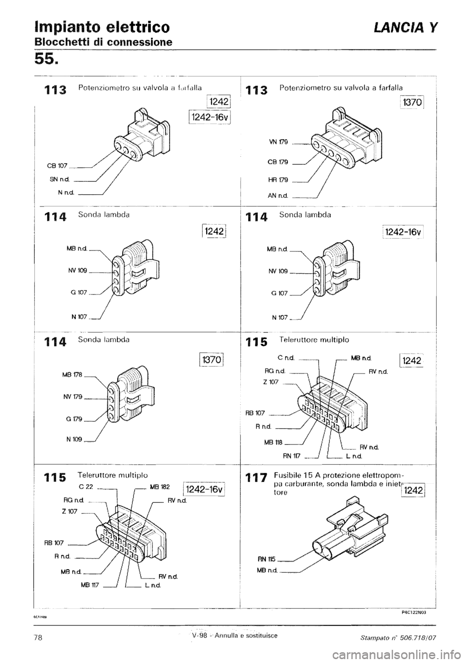 LANCIA Y 1997 Service Repair Manual LANCIA Y 1997 Service Repair Manual