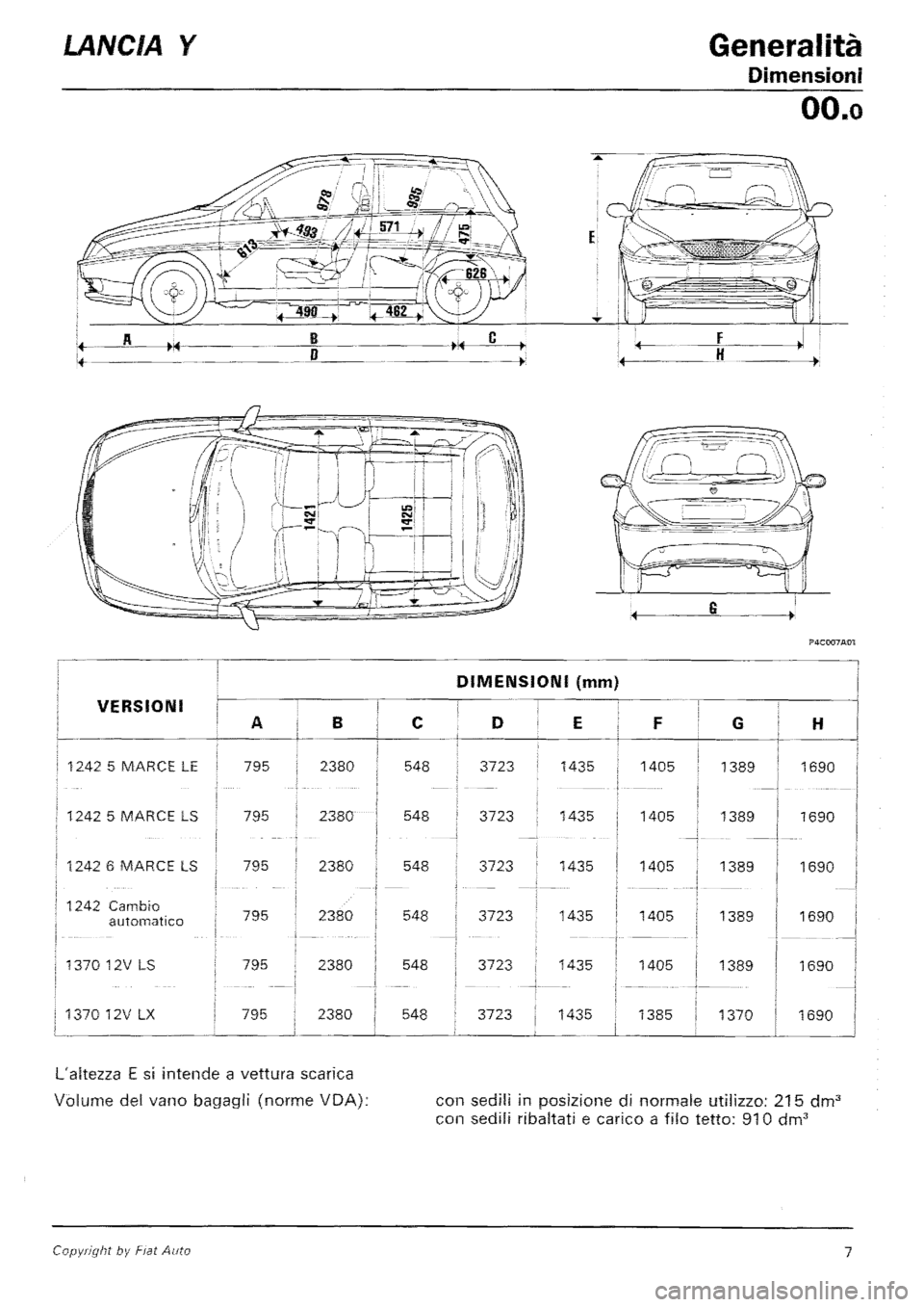 LANCIA Y 1997 Service Repair Manual LANCIA Y 1997 Service Repair Manual
