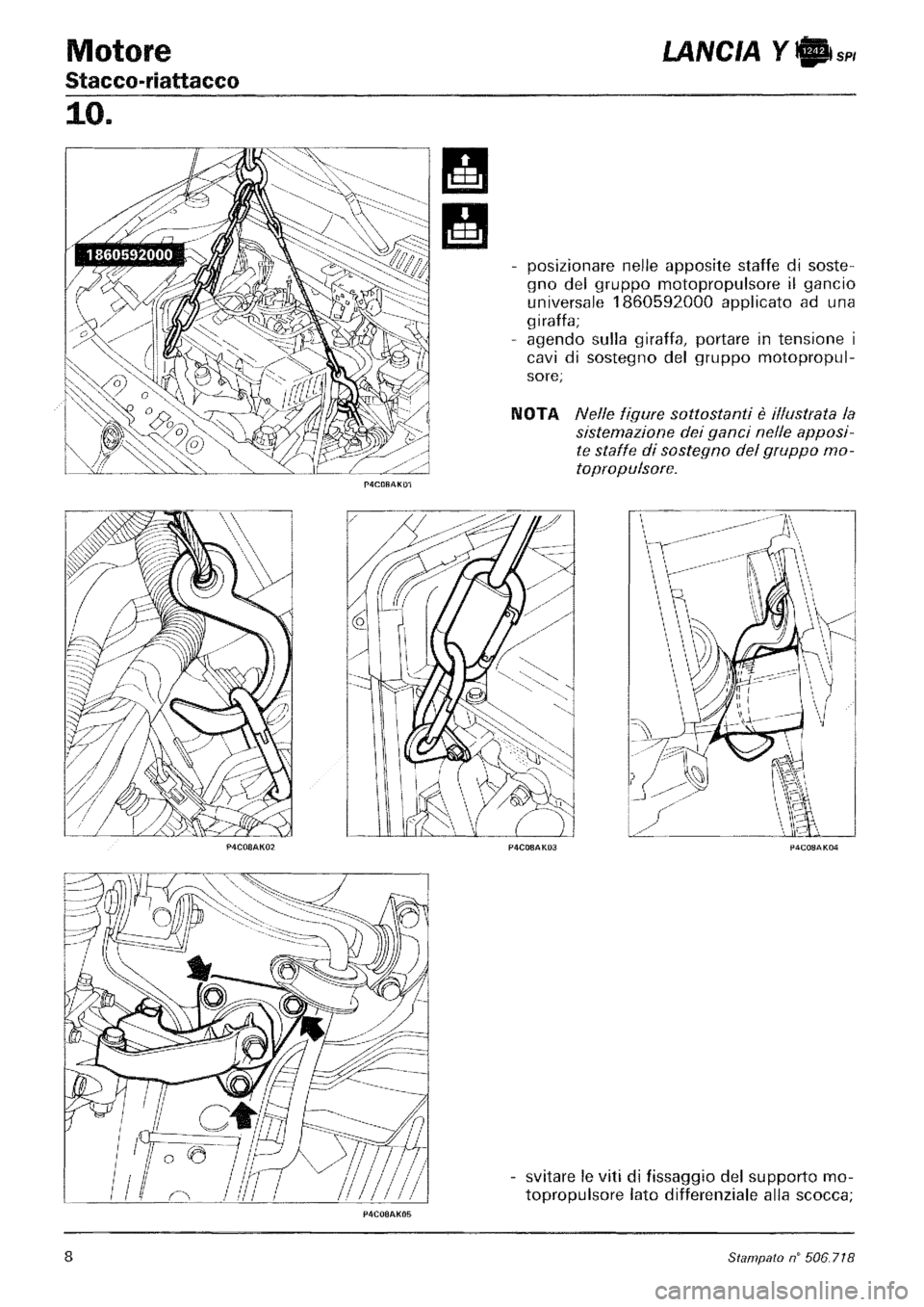 LANCIA Y 1997 Service Manual Online LANCIA Y 1997 Service Manual Online