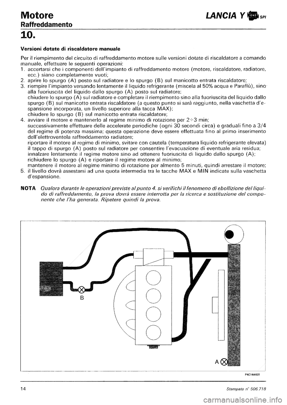 LANCIA Y 1997 Service Manual Online LANCIA Y 1997 Service Manual Online