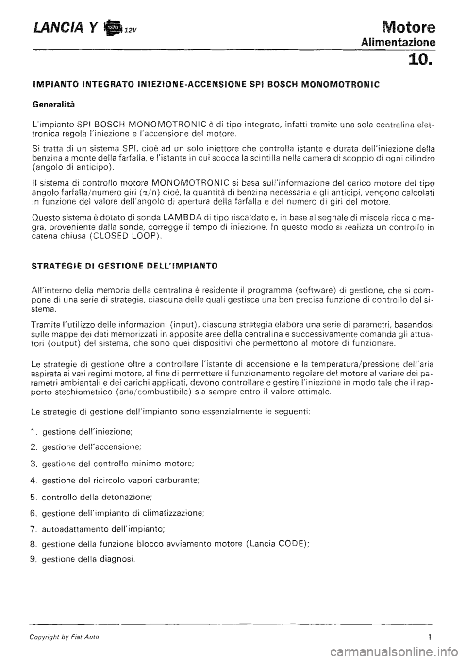 LANCIA Y 1997 Service Owners Manual LANCIA Y 1997 Service Owners Manual