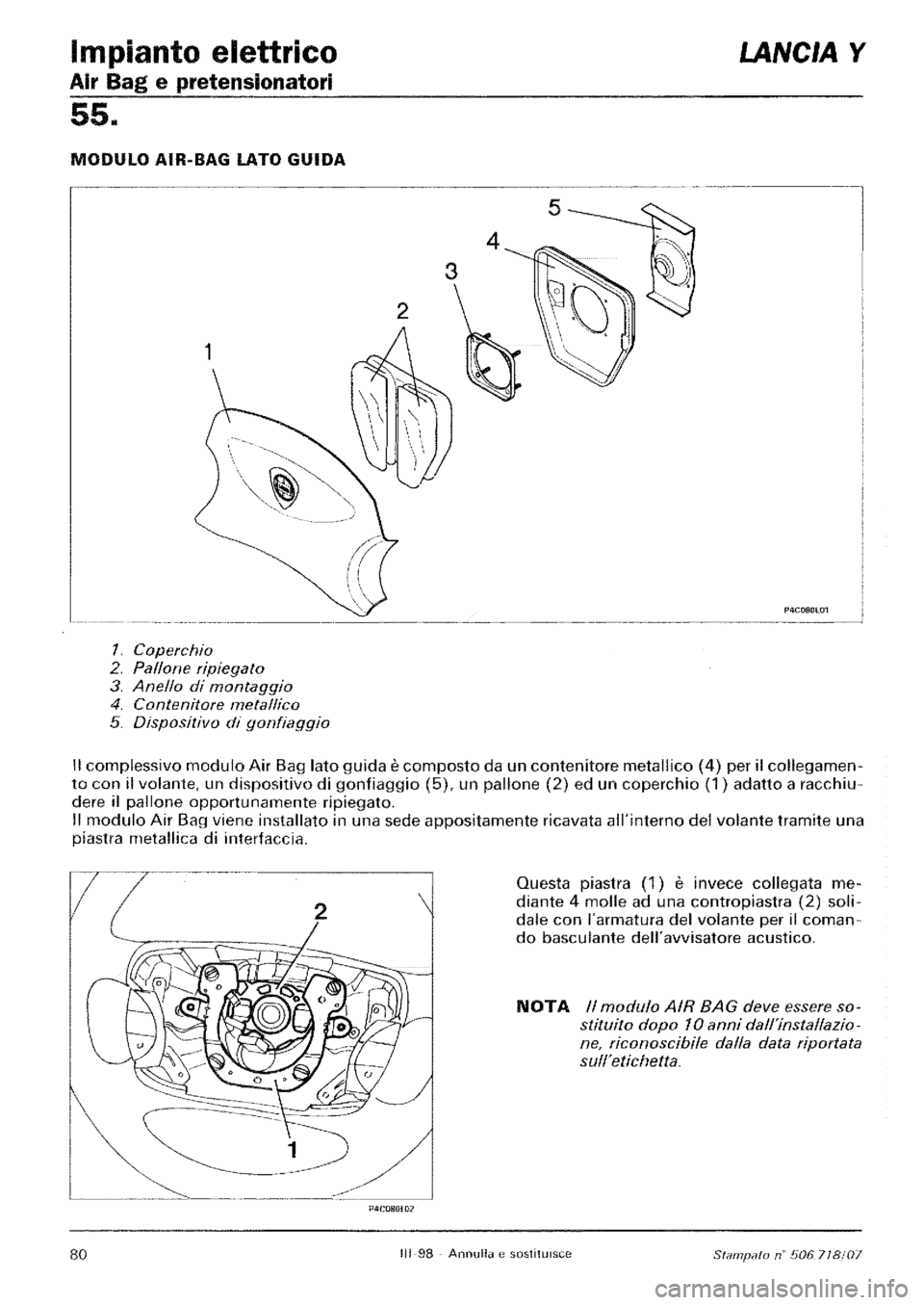 LANCIA Y 1997  Service Repair Manual 