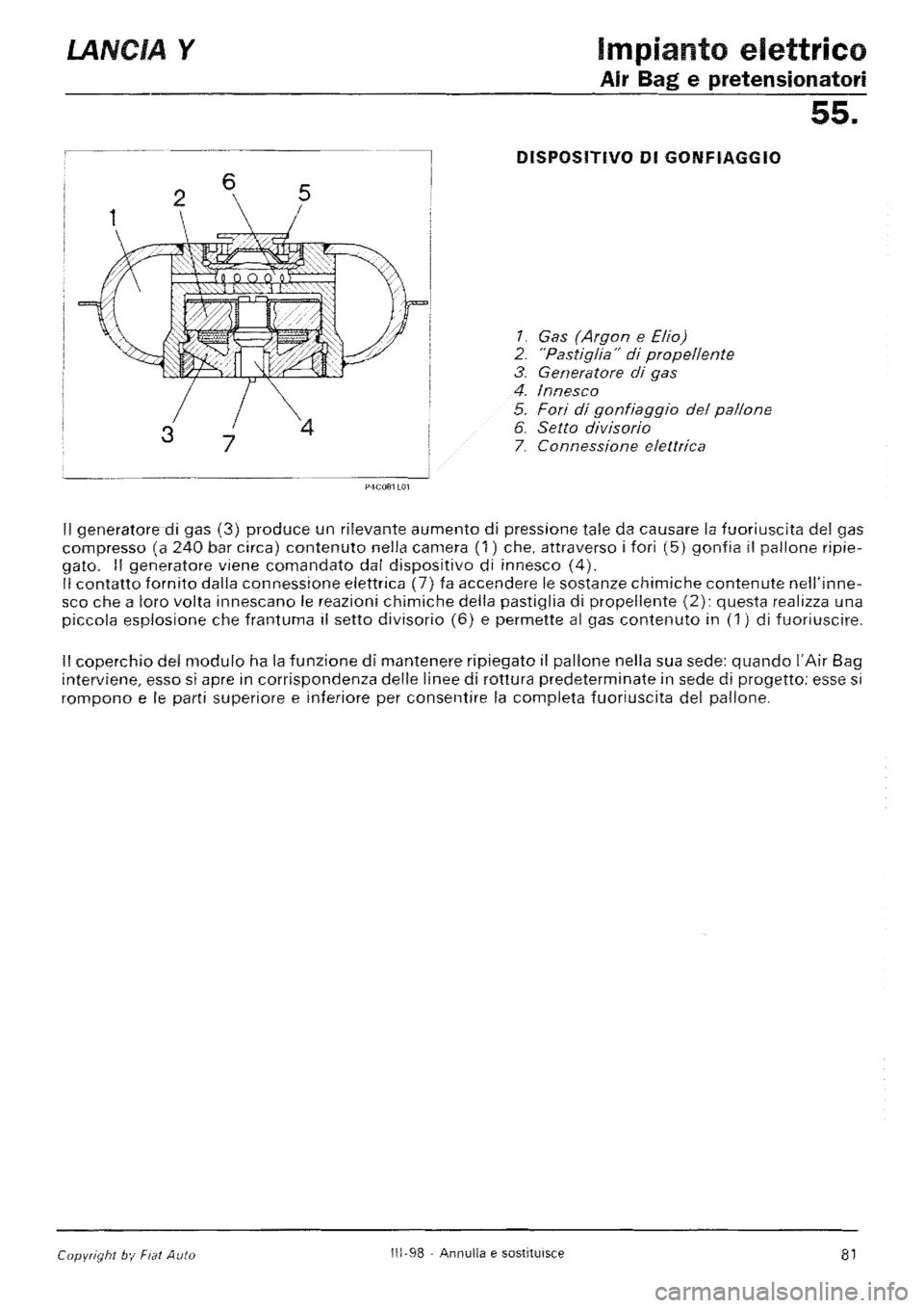 LANCIA Y 1997 Service Repair Manual LANCIA Y 1997 Service Repair Manual