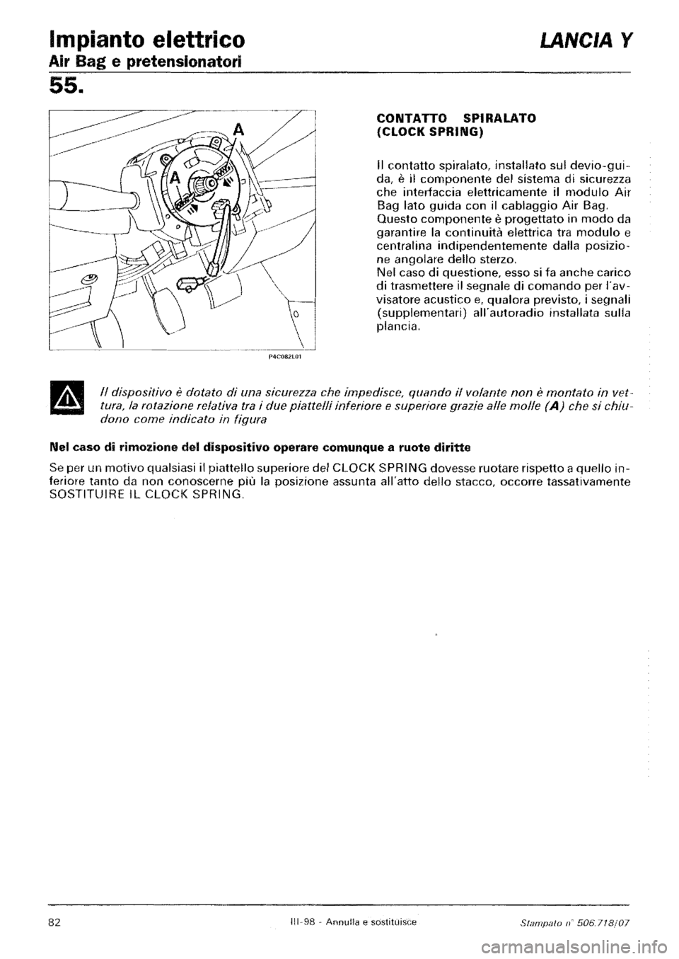 LANCIA Y 1997 Service Repair Manual LANCIA Y 1997 Service Repair Manual
