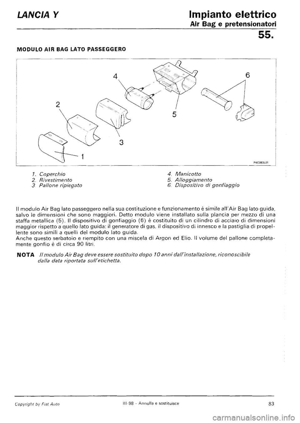 LANCIA Y 1997 Service Repair Manual LANCIA Y 1997 Service Repair Manual