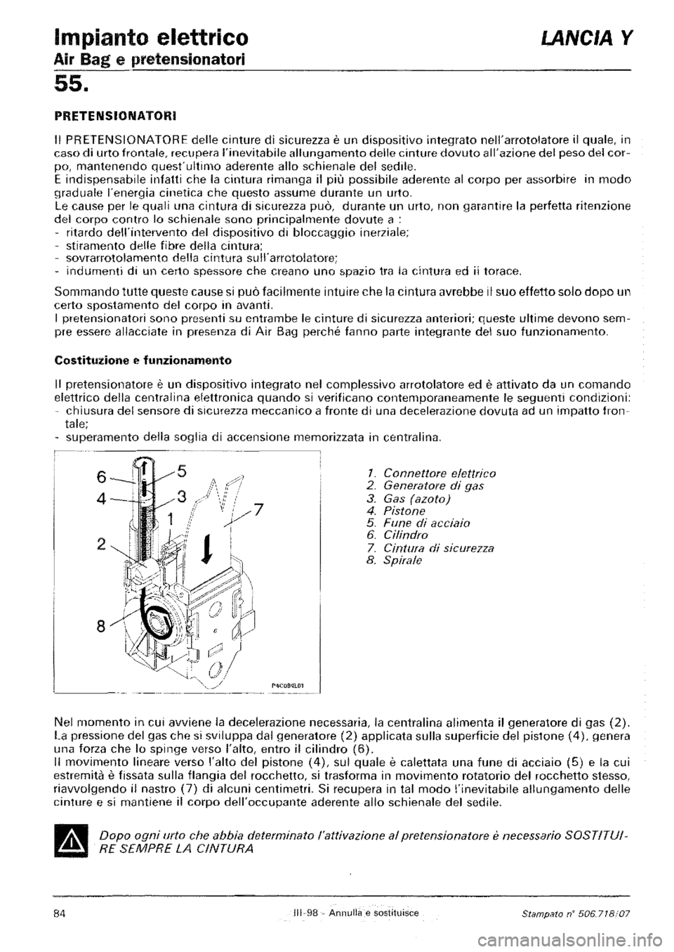 LANCIA Y 1997 Service Repair Manual LANCIA Y 1997 Service Repair Manual