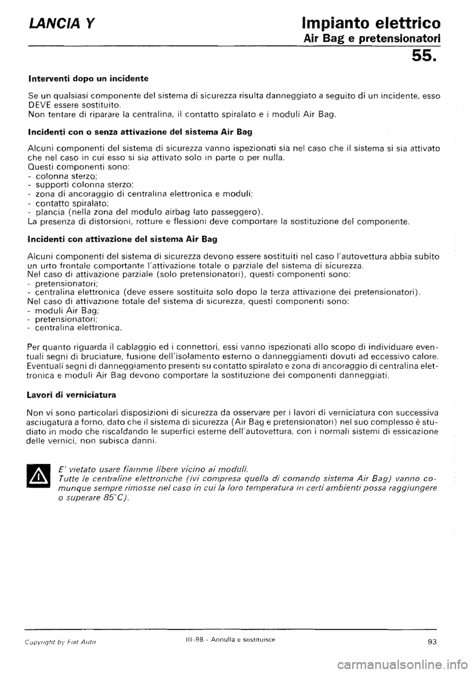LANCIA Y 1997  Service Repair Manual 