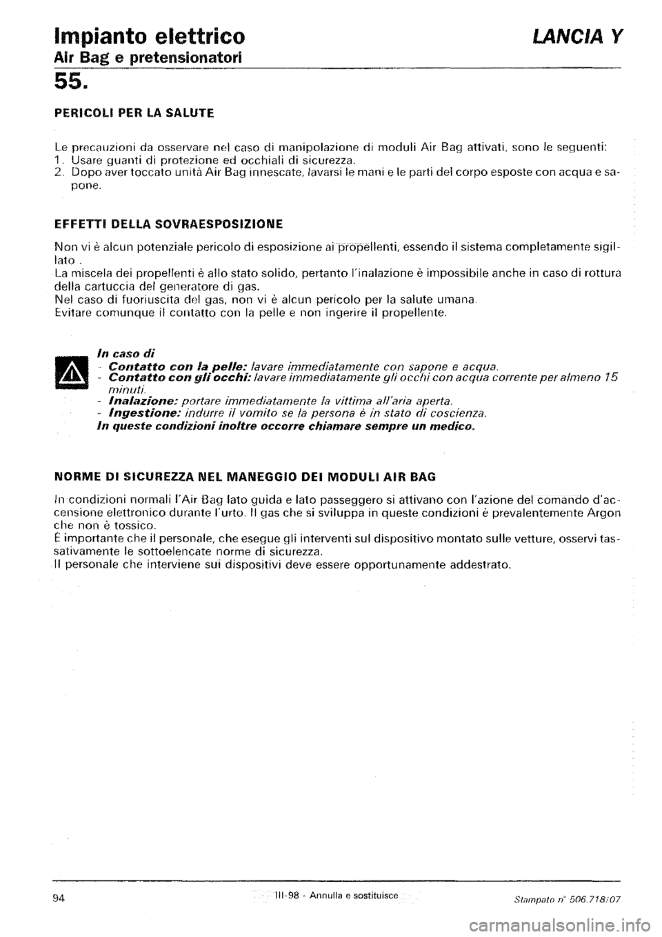 LANCIA Y 1997  Service Repair Manual 