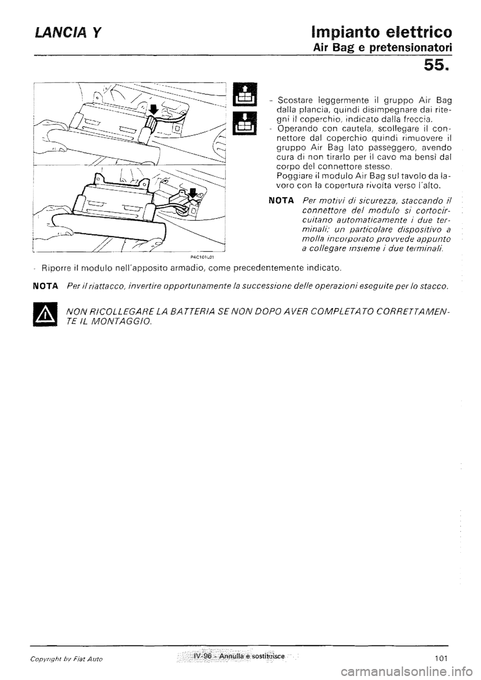 LANCIA Y 1997 Service Repair Manual LANCIA Y 1997 Service Repair Manual