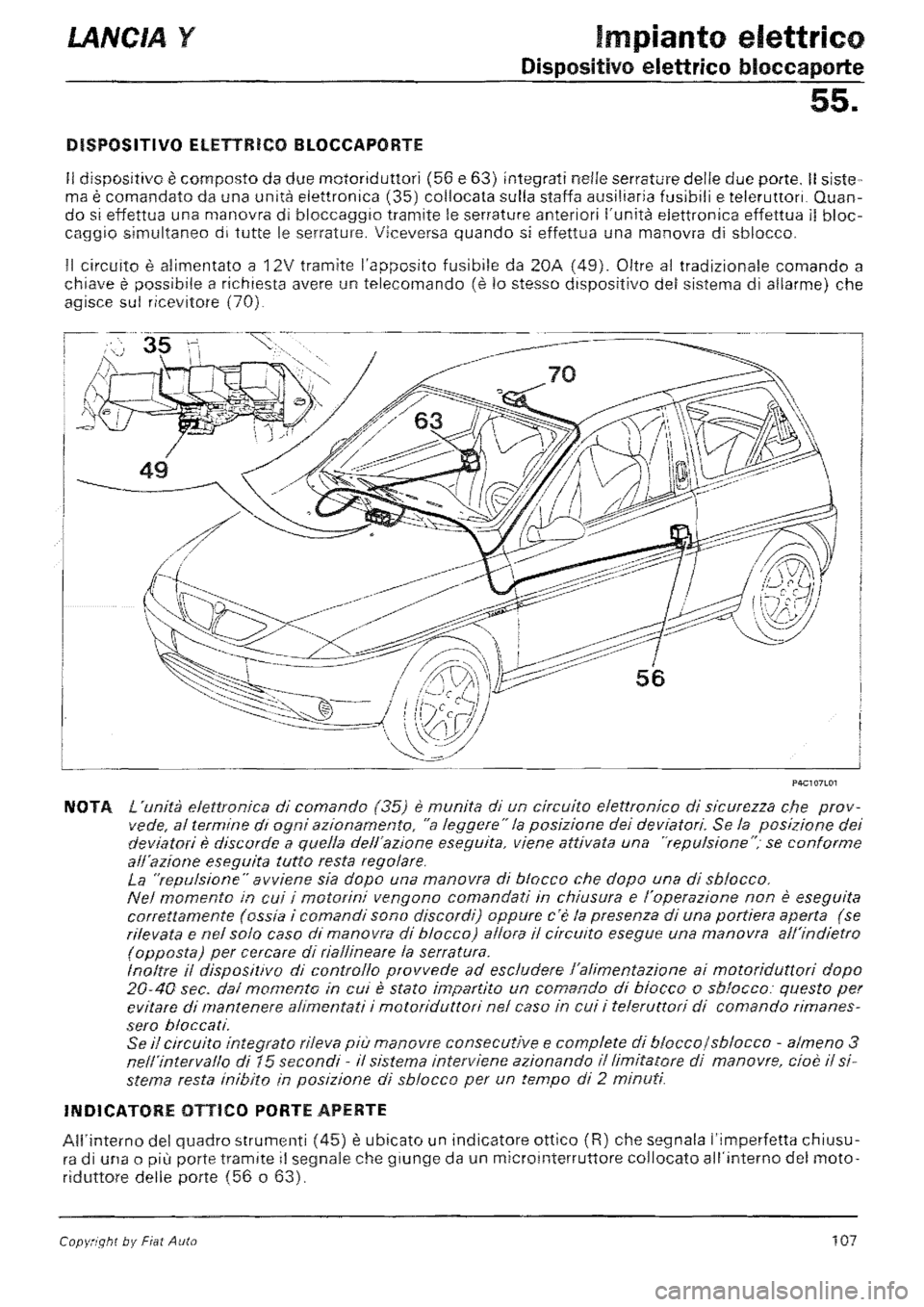 LANCIA Y 1997 Service Repair Manual LANCIA Y 1997 Service Repair Manual