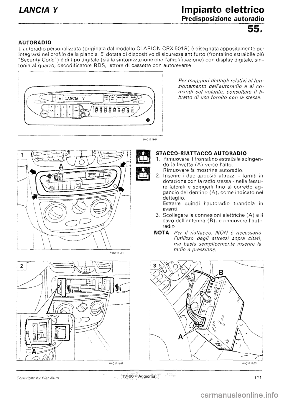 LANCIA Y 1997 Service Repair Manual LANCIA Y 1997 Service Repair Manual