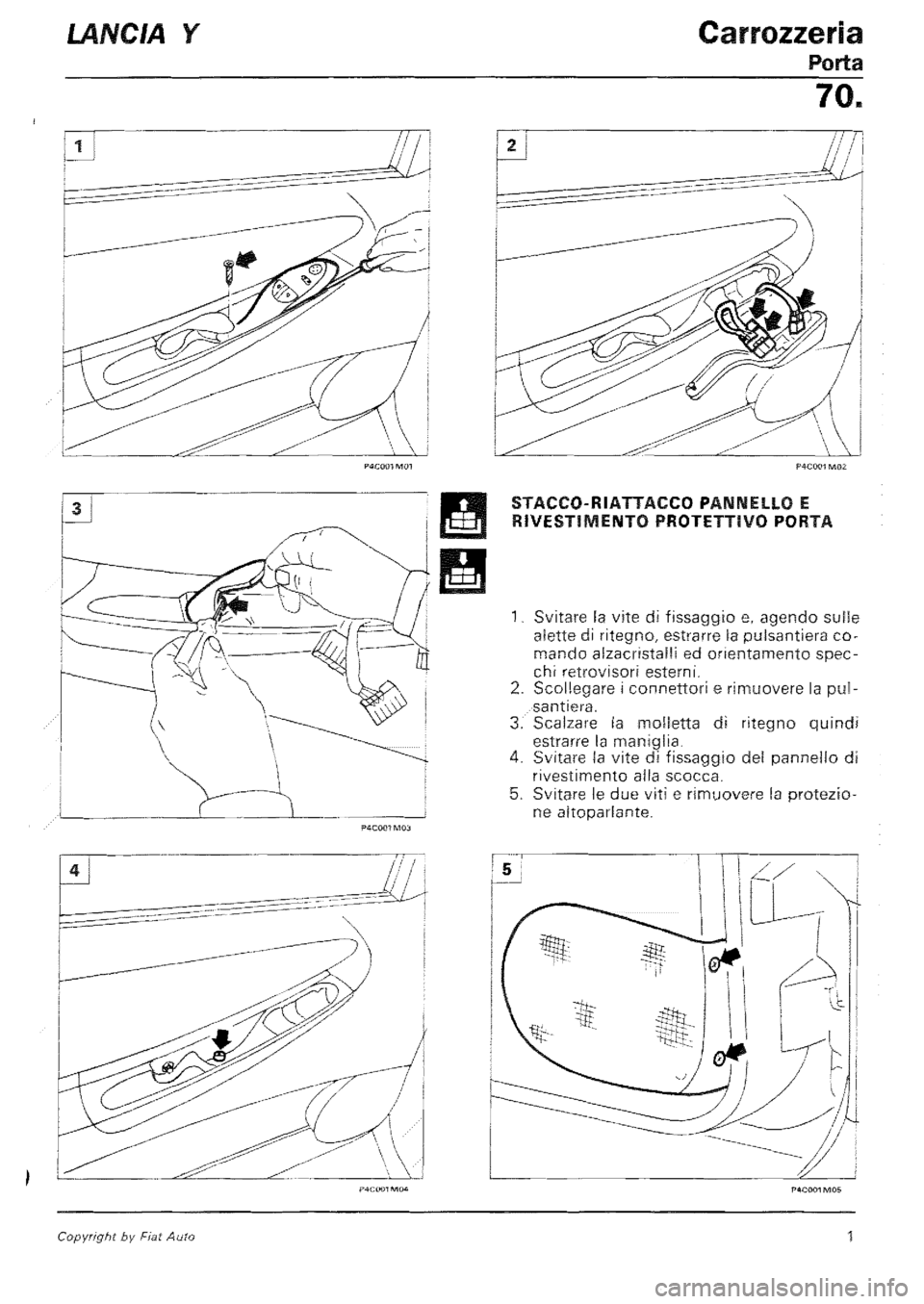 LANCIA Y 1997 Service Repair Manual LANCIA Y 1997 Service Repair Manual