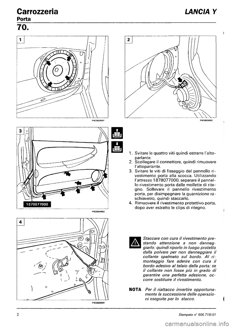 LANCIA Y 1997 Service Repair Manual LANCIA Y 1997 Service Repair Manual