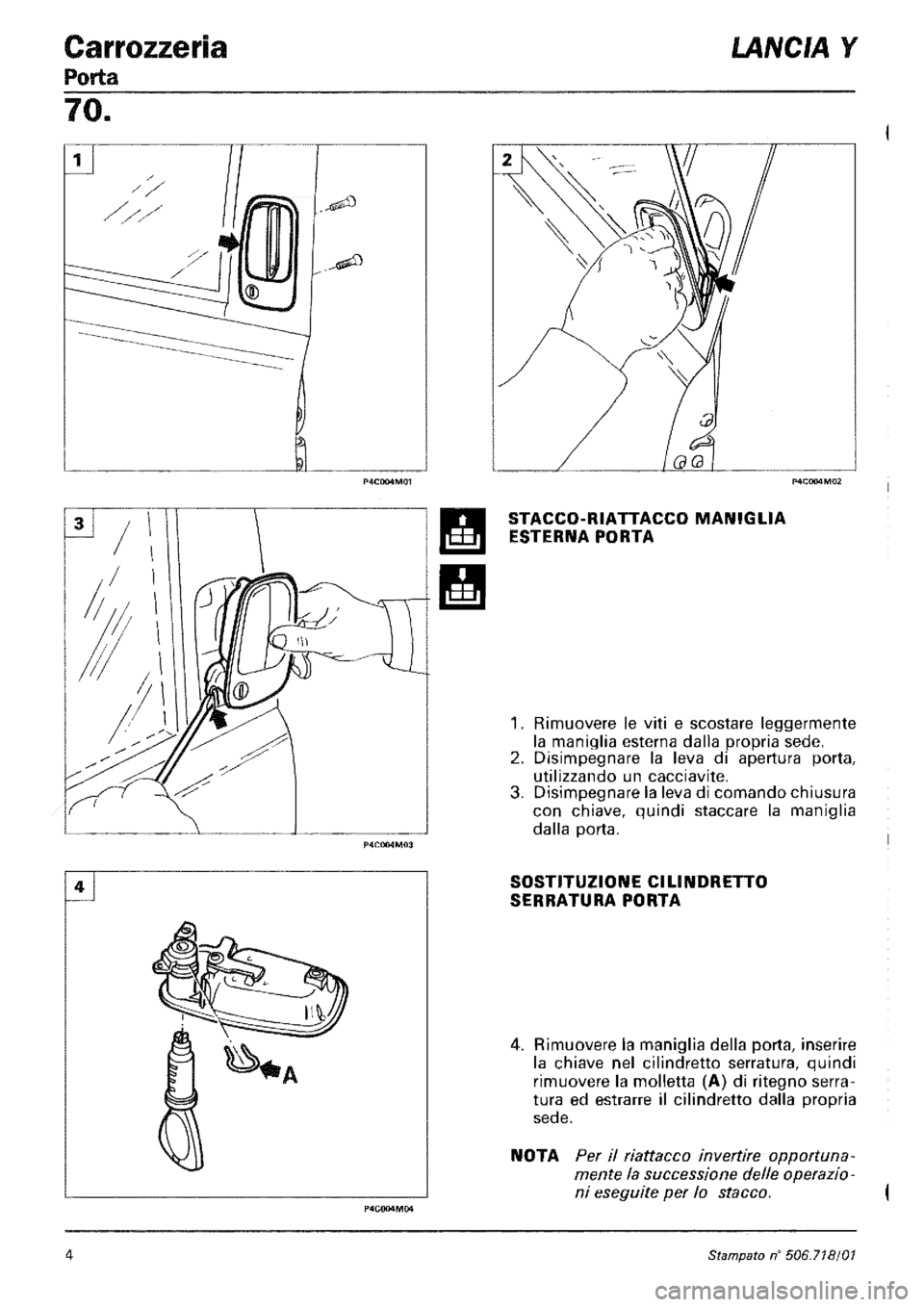LANCIA Y 1997 Service Repair Manual LANCIA Y 1997 Service Repair Manual
