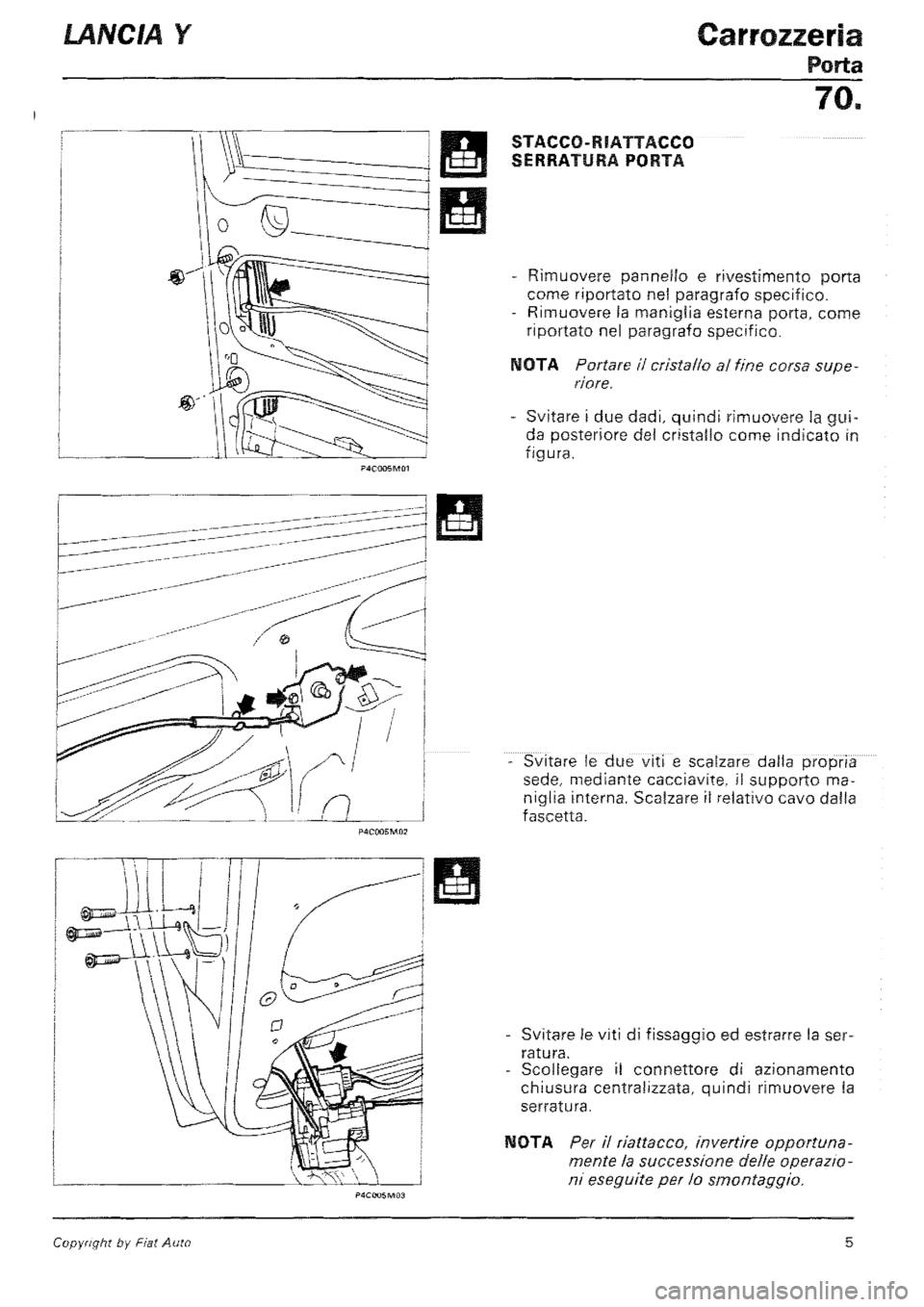 LANCIA Y 1997 Service Repair Manual LANCIA Y 1997 Service Repair Manual
