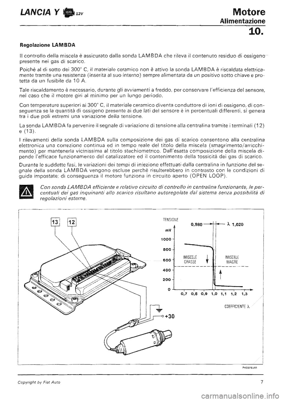 LANCIA Y 1997 Service Owners Manual LANCIA Y 1997 Service Owners Manual