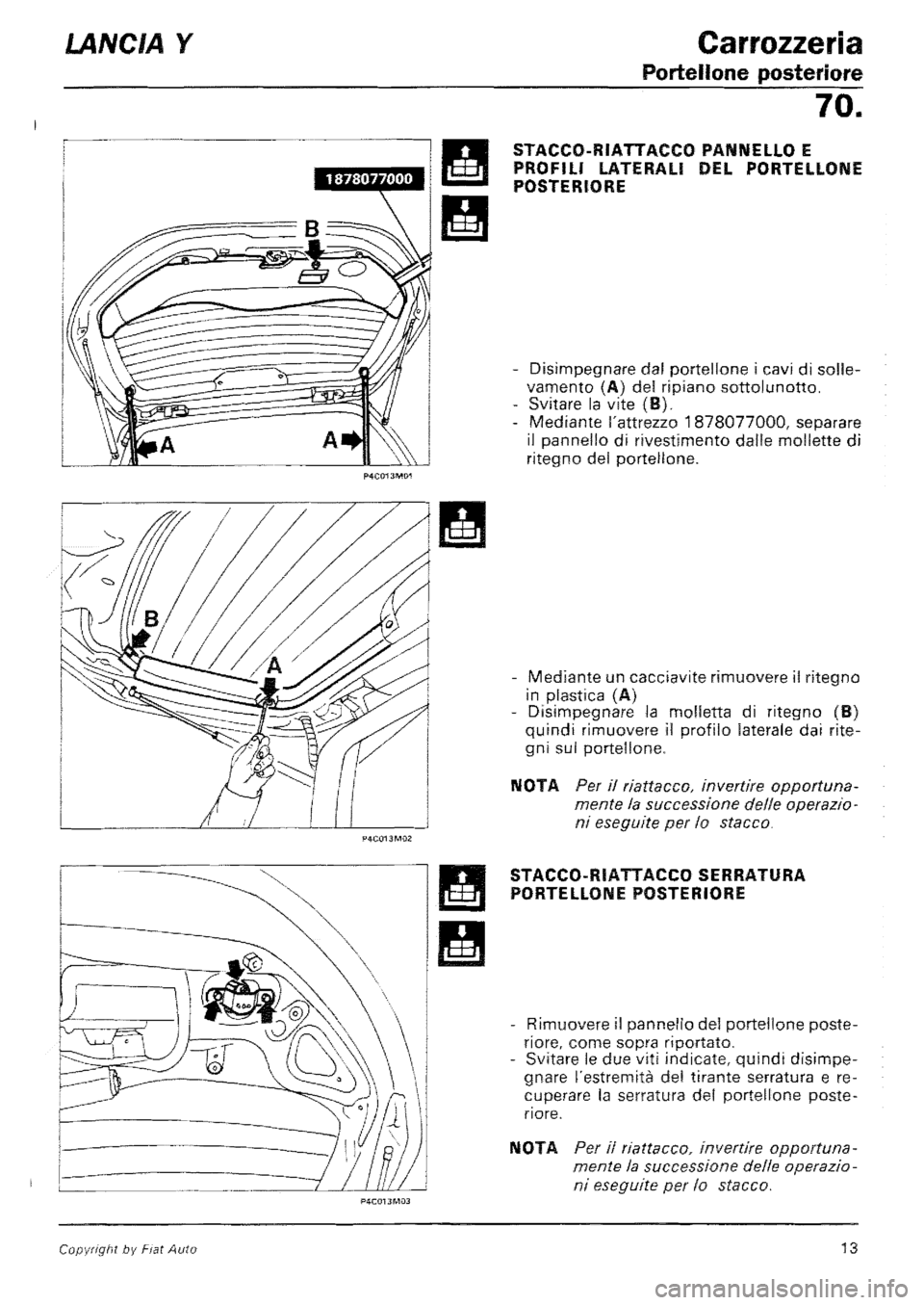 LANCIA Y 1997 Service Repair Manual LANCIA Y 1997 Service Repair Manual