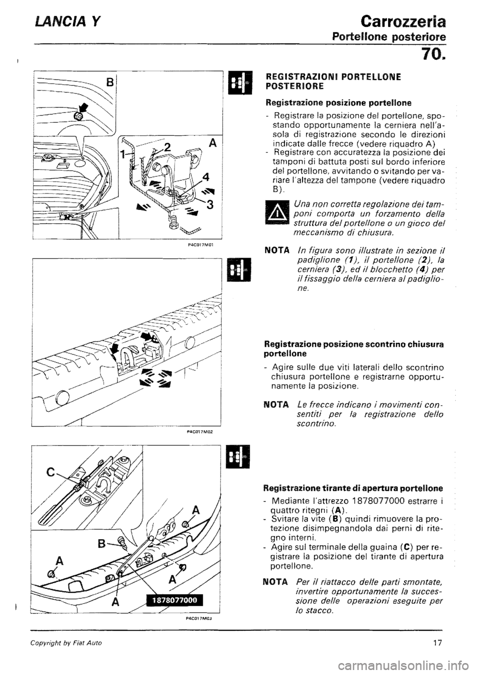 LANCIA Y 1997 Service Repair Manual LANCIA Y 1997 Service Repair Manual