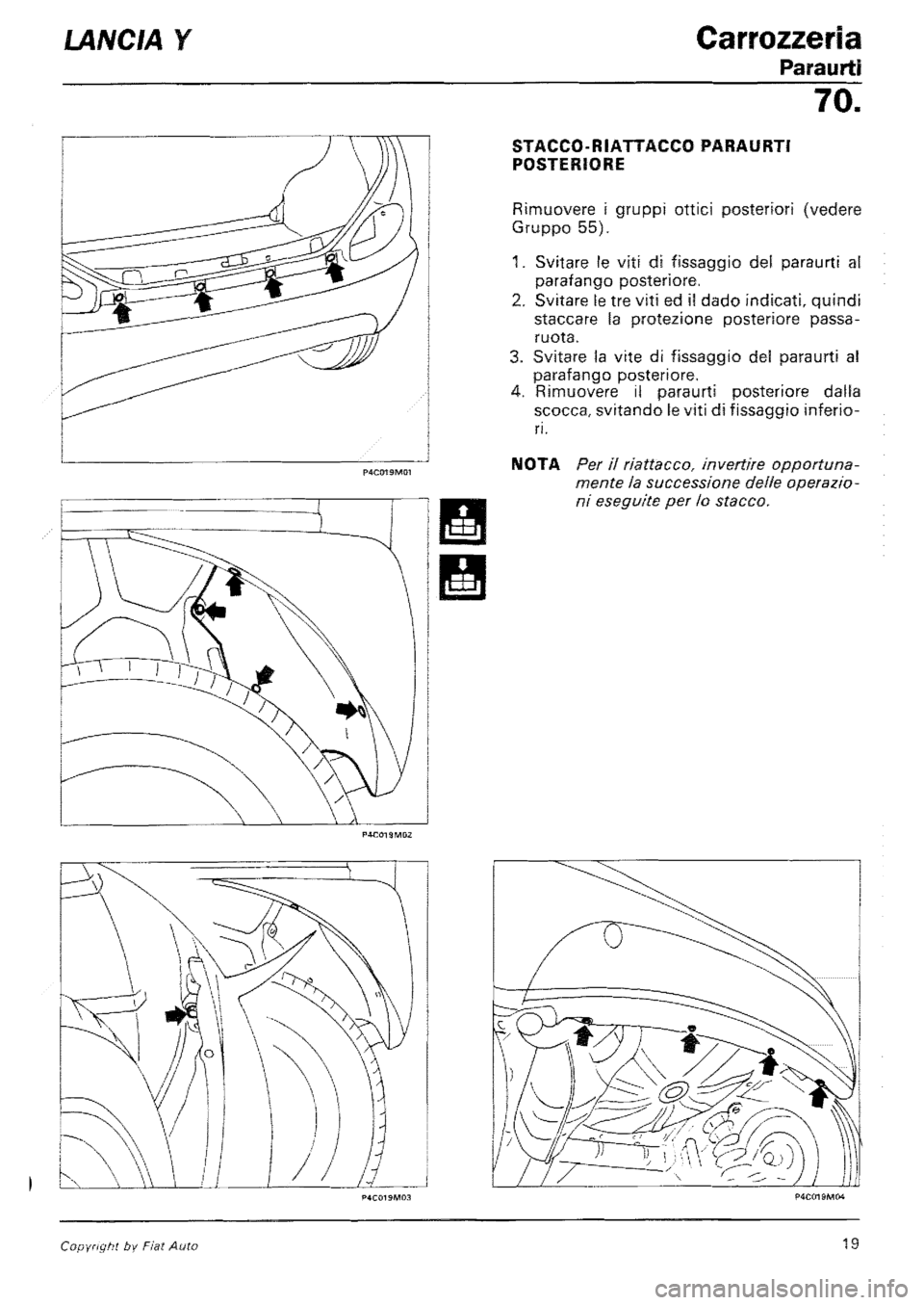 LANCIA Y 1997 Service Repair Manual LANCIA Y 1997 Service Repair Manual