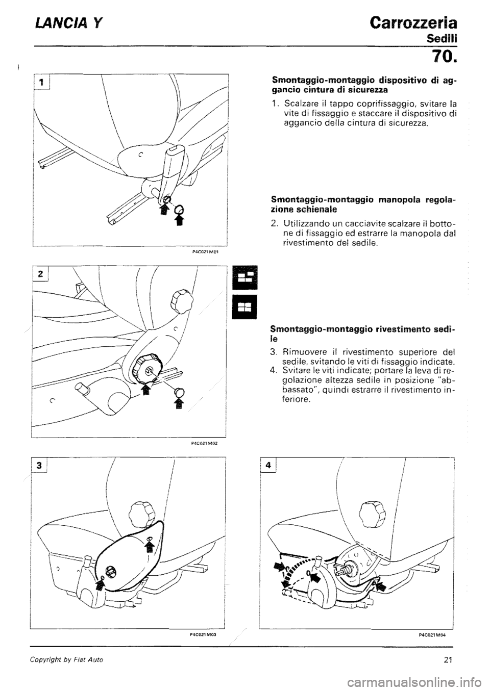 LANCIA Y 1997 Service Repair Manual LANCIA Y 1997 Service Repair Manual