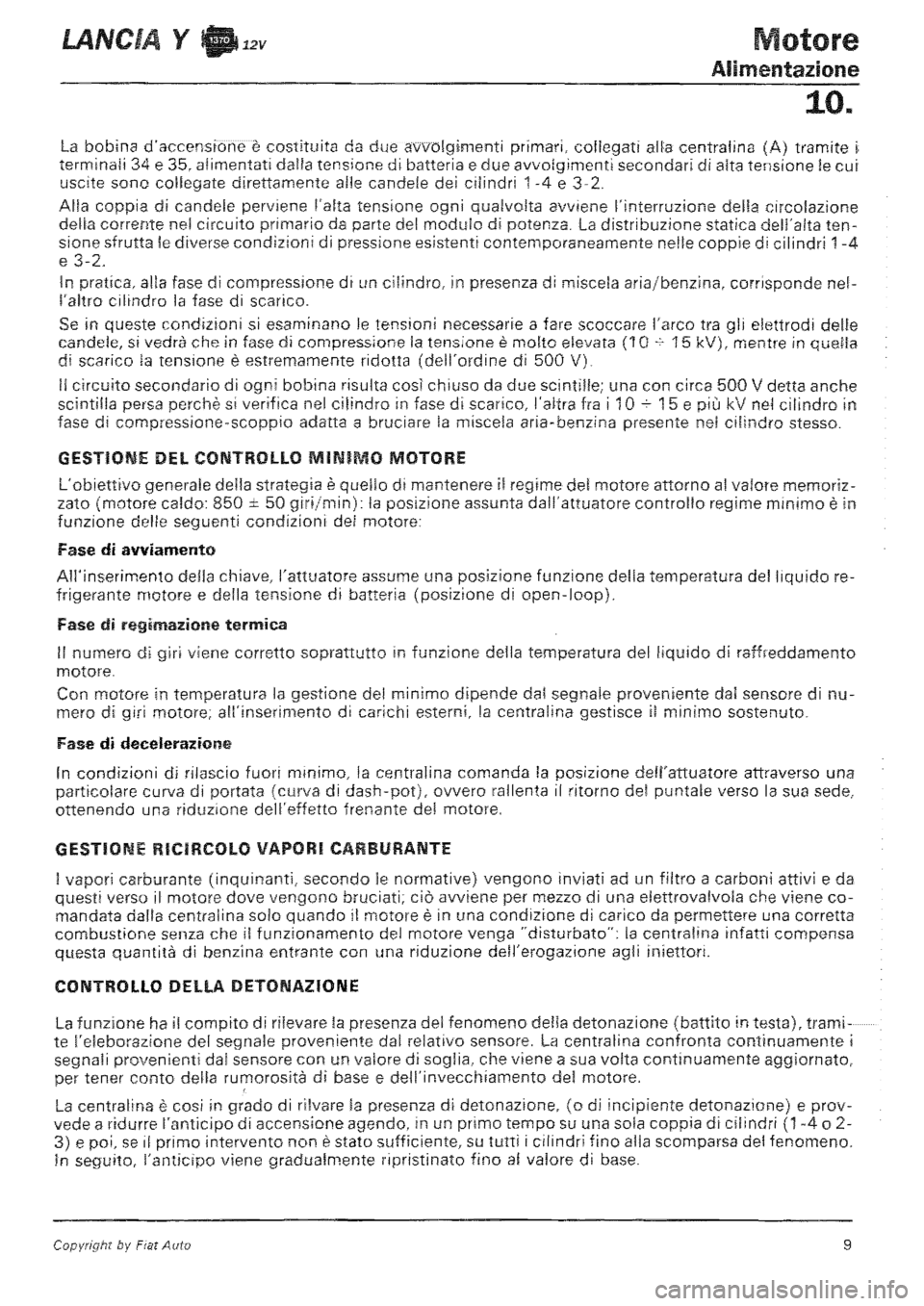 LANCIA Y 1997 Service Owners Manual LANCIA Y 1997 Service Owners Manual