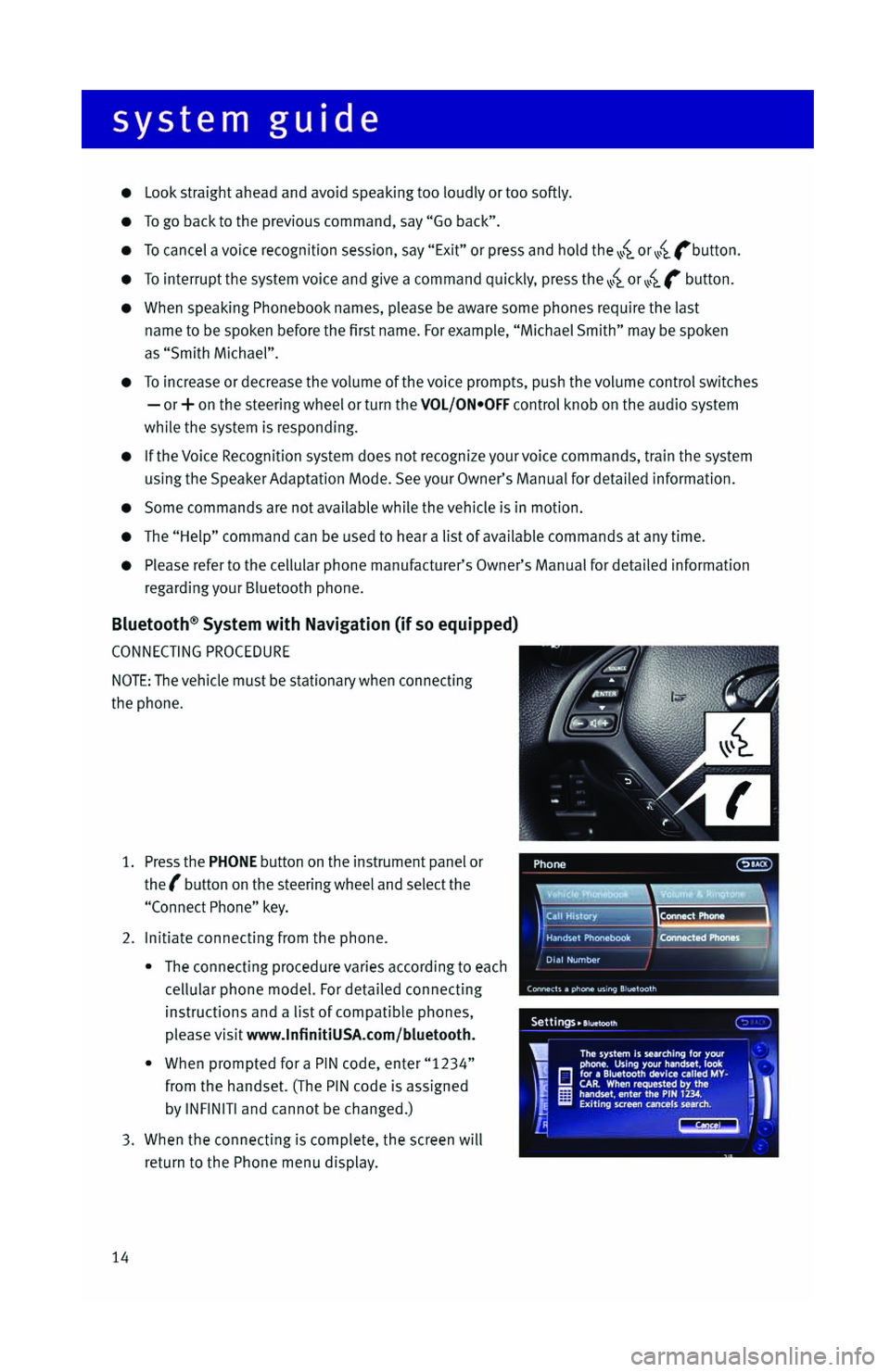 INFINITI G SEDAN 2013 Quick Reference Guide INFINITI G SEDAN 2013 Quick Reference Guide