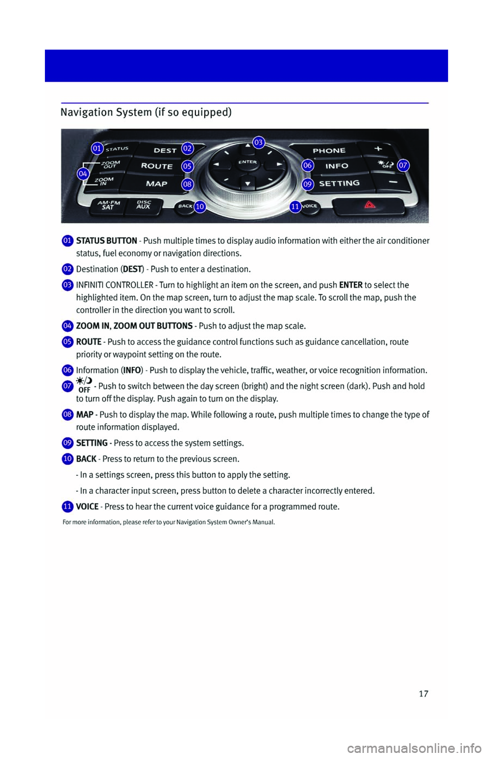 INFINITI G SEDAN 2013 Quick Reference Guide INFINITI G SEDAN 2013 Quick Reference Guide