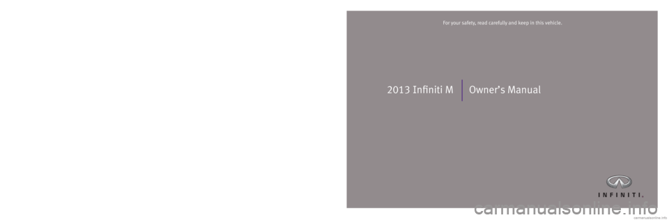 INFINITI M 2013  Owners Manual 