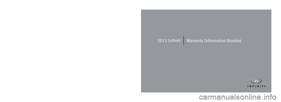 INFINITI Q70 2015  Warranty Information Booklet 