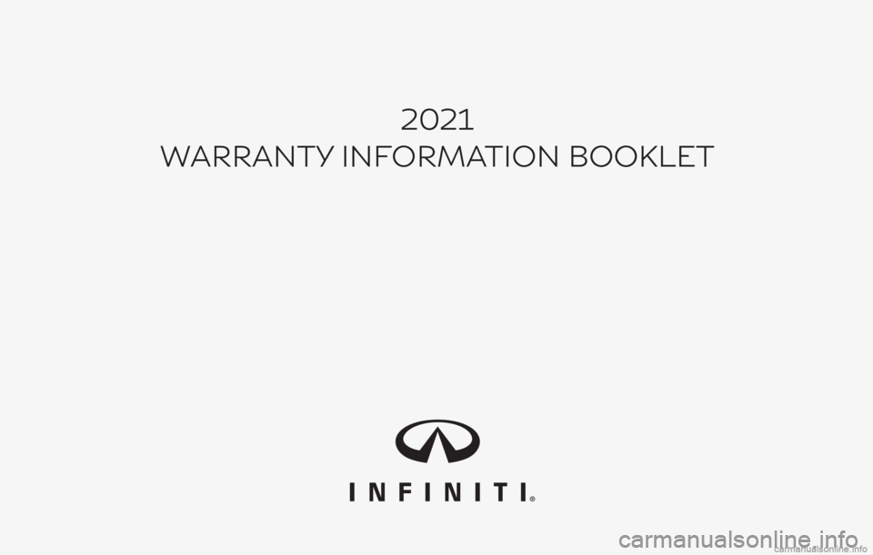 INFINITI Q50 2021  Warranty Information Booklet 