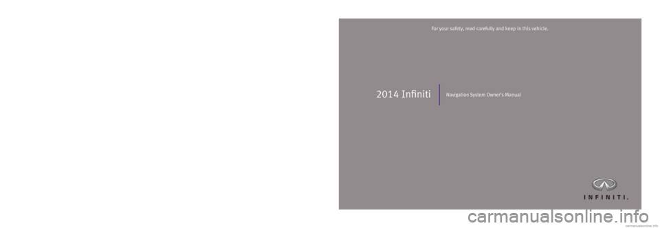 INFINITI QX60 HYBRID 2014  Navigation Manual 