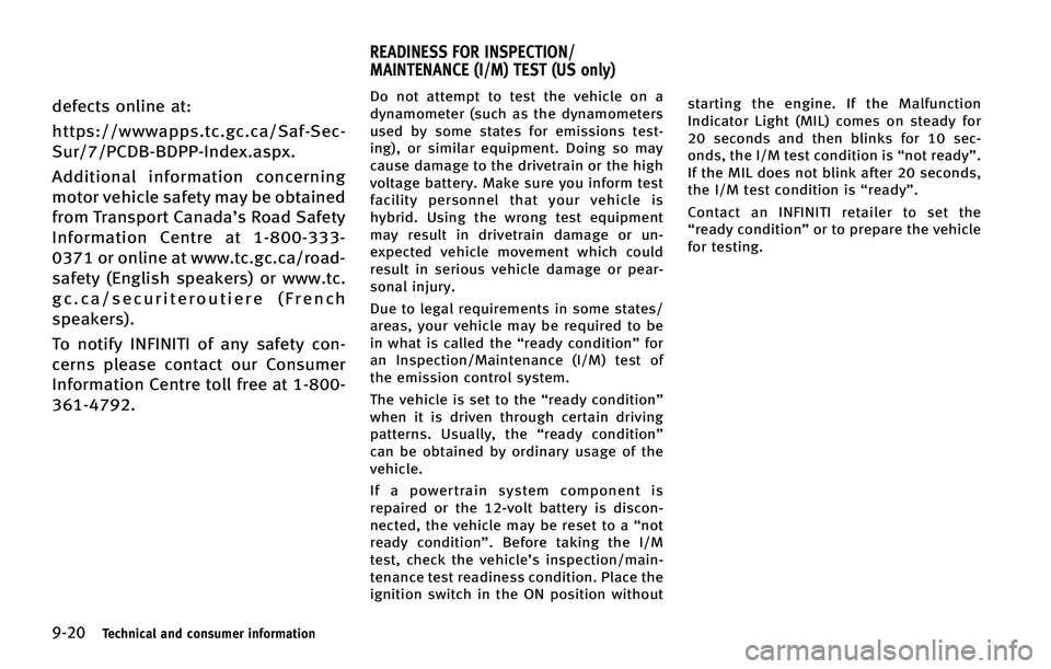 INFINITI Q70 HYBRID 2015  Owners Manual �����5�F�D�I�O�J�D�B�M �B�O�E �D�P�O�T�V�N�F�S �J�O�G�P�S�N�B�U�J�P�O
�E�F�G�F�D�U�T �P�O�M�J�O�F �B�U�
�I�U�U�Q�T����X�X�X�B�Q�Q�T��U�D��H�D��D�B��4�B�G��4�F�D�
�4�V�S����1�$�%�#��#