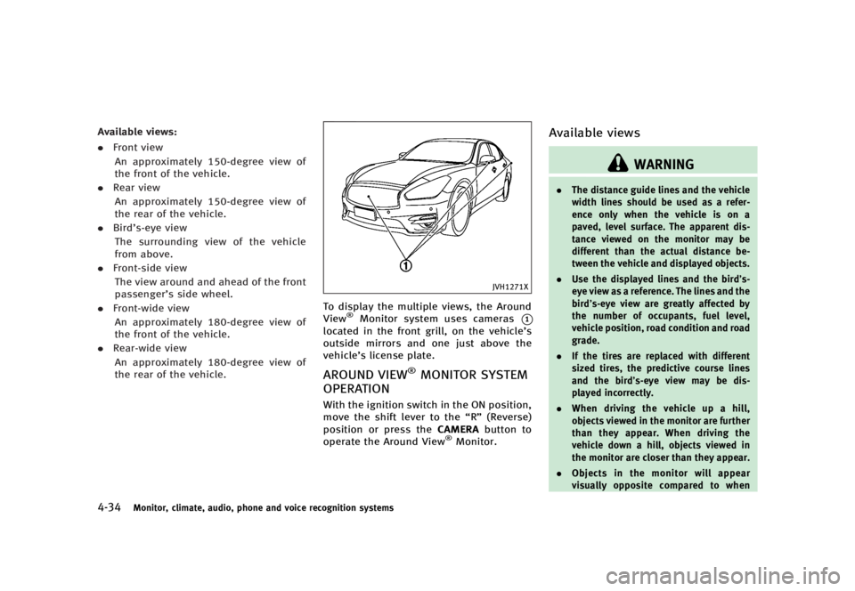 INFINITI Q70 HYBRID 2016  Owners Manual �������
�> �(�G�L�W� ����� �� �� �0�R�G�H�O� �+�<���� ��+�(�9� �@
�����.�P�O�J�U�P�S�
 �D�M�J�N�B�U�F�
 �B�V�E�J�P�
 �Q�I�P�O�F �B�O�E �W�P�J�D�F �S�F�D�P�H�O�J�U�J�P�O �T�