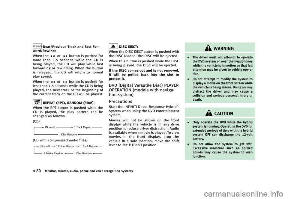 INFINITI Q70 HYBRID 2016  Owners Manual �������
�> �(�G�L�W� ����� �� �� �0�R�G�H�O� �+�<���� ��+�(�9� �@
�����.�P�O�J�U�P�S�
 �D�M�J�N�B�U�F�
 �B�V�E�J�P�
 �Q�I�P�O�F �B�O�E �W�P�J�D�F �S�F�D�P�H�O�J�U�J�P�O �T�