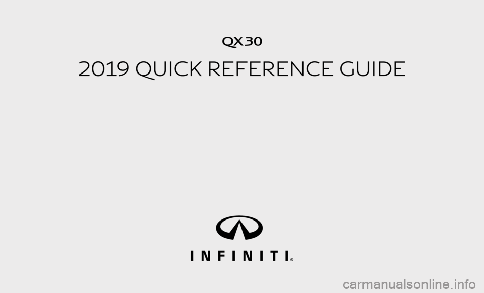 INFINITI QX30 2019  Quick Reference Guide 