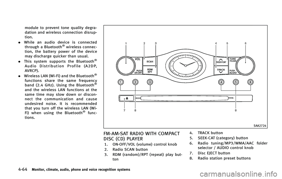 INFINITI QX50 2015  Owners Manual �����.�P�O�J�U�P�S�
 �D�M�J�N�B�U�F�
 �B�V�E�J�P�
 �Q�I�P�O�F �B�O�E �W�P�J�D�F �S�F�D�P�H�O�J�U�J�P�O �T�Z�T�U�F�N�T
�N�P�E�V�M�F �U�P �Q�S�F�W�F�O�U �U�P�O�F �R�V�B�M�J�U�Z �E�F�H�S�B�
�E�B�U�J